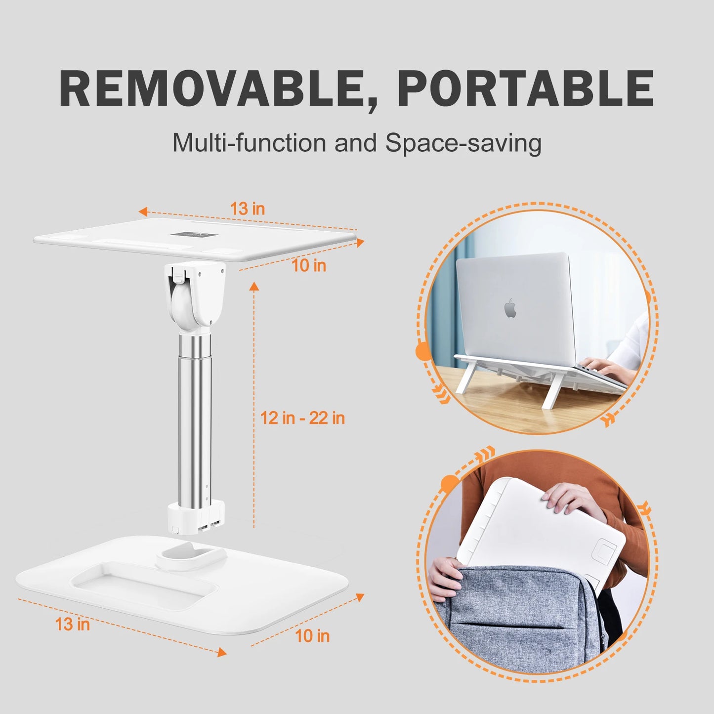 Oatsbasf Portable Laptop Stand for Desk Adjustable Height Table Desk for Macbook Air Pro Xiaomi Tablet PC Cooling Notebook Stand