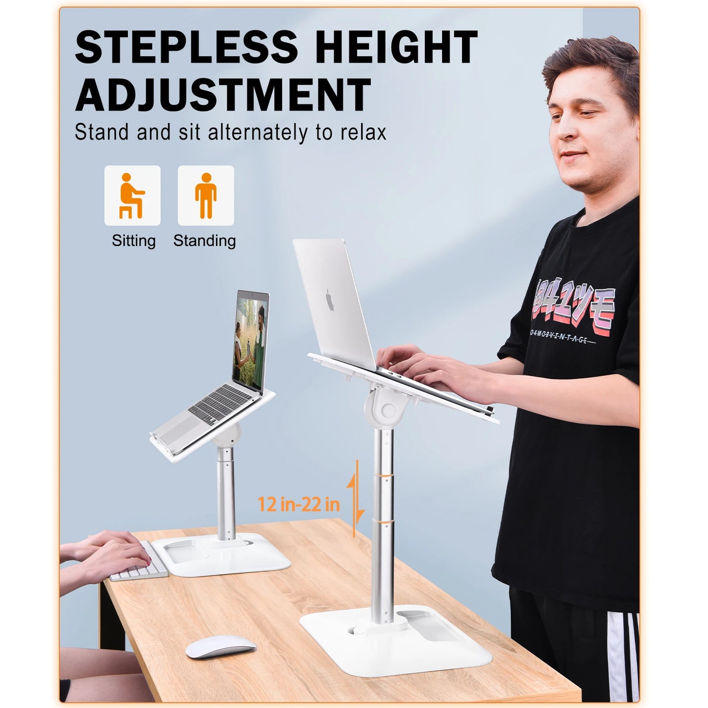 Oatsbasf Portable Laptop Stand for Desk Adjustable Height Table Desk for Macbook Air Pro Xiaomi Tablet PC Cooling Notebook Stand